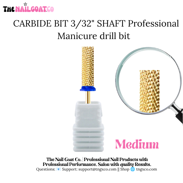 Large Barrel Carbide Bit – Professional Nail Drill Bits (3/32" Shank)