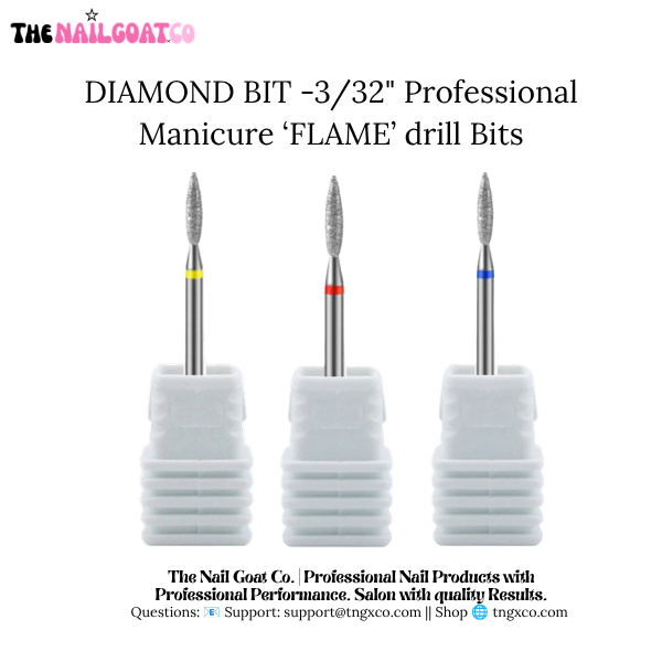 Diamond Flame Cuticle Bit-Professional Nail Drill Bits(3/32" Shank)