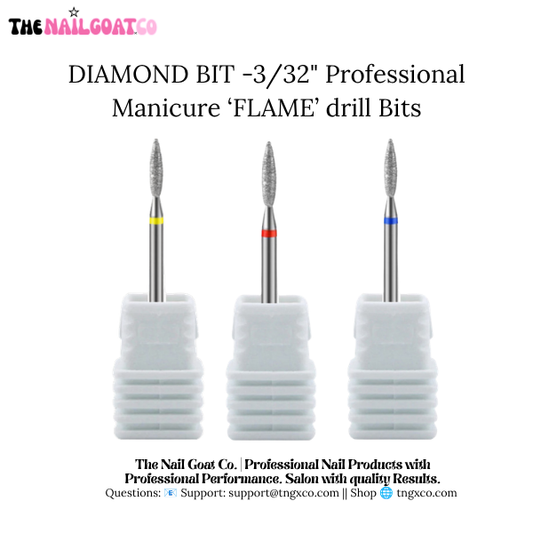 Diamond Flame Cuticle Bit-Professional Nail Drill Bits(3/32" Shank)