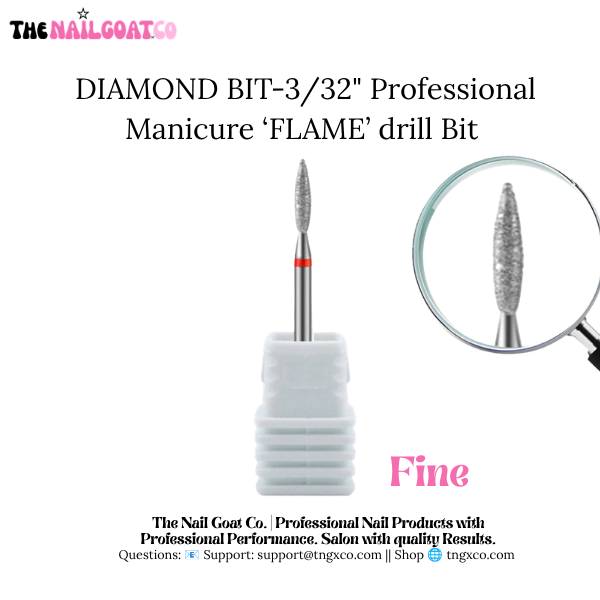 Diamond Flame Cuticle Bit-Professional Nail Drill Bits(3/32" Shank)