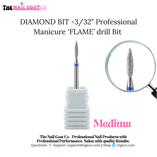 Diamond Flame Cuticle Bit-Professional Nail Drill Bits(3/32" Shank)