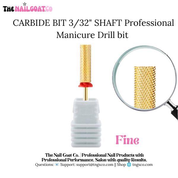 Large Barrel Carbide Bit – Professional Nail Drill Bits (3/32" Shank)