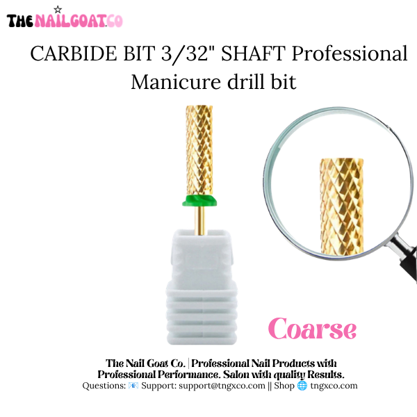 Large Barrel Carbide Bit – Professional Nail Drill Bits (3/32" Shank)