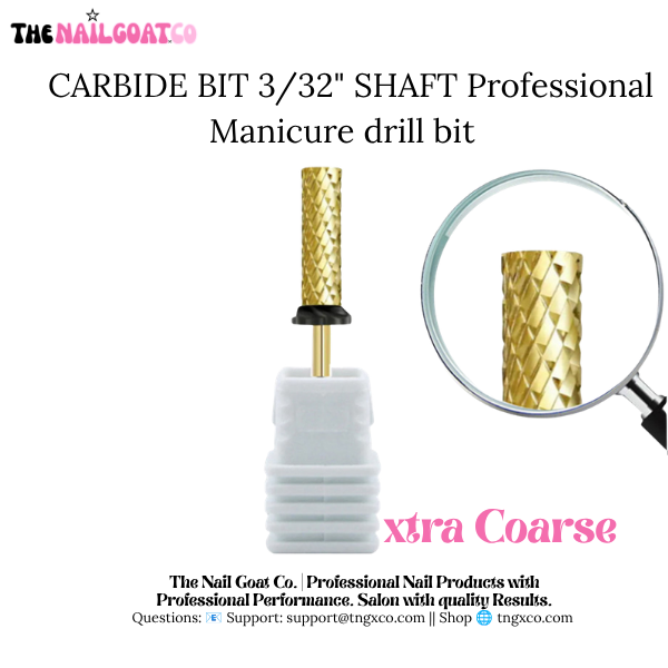Large Barrel Carbide Bit – Professional Nail Drill Bits (3/32" Shank)