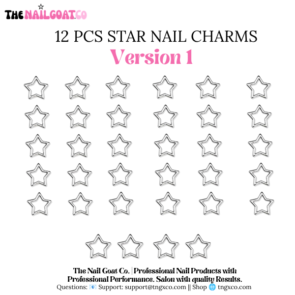 TheNailGoatCo 12-40 pcs star nail charms