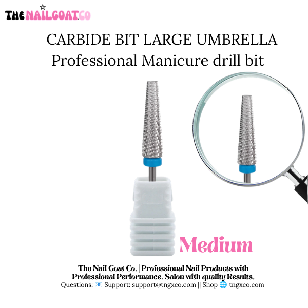 Umbrella Top Bit Collection – Professional Nail Drill Bits (3/32" Shank)
