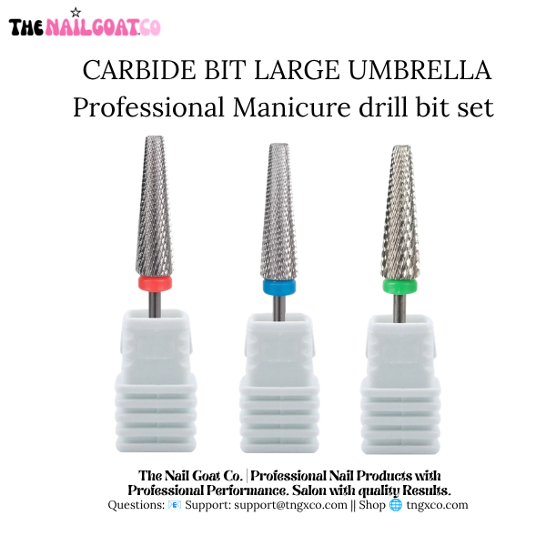 Umbrella Top Bit Collection – Professional Nail Drill Bits (3/32" Shank)