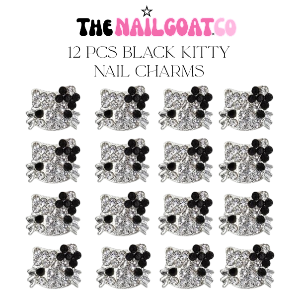 12 pcs kitty Nail charms