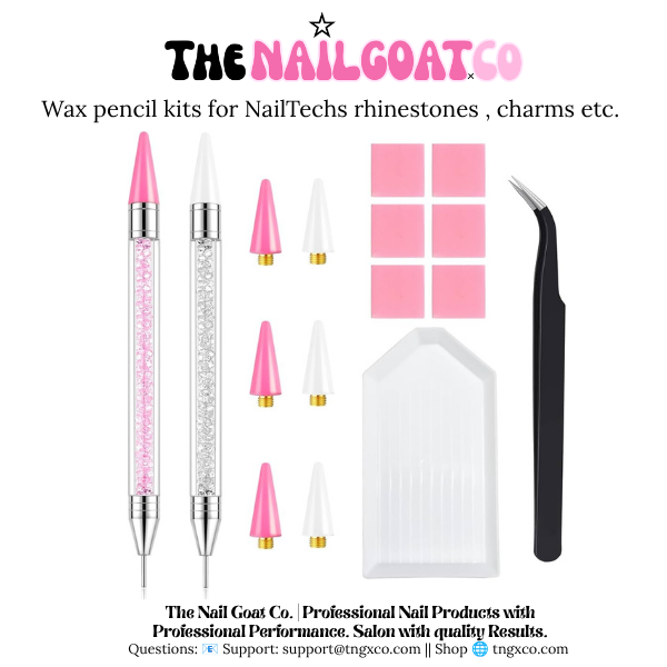 TheNailGoatCo Wax pencil kits for nailtechs, rhinestones, charms, embellishments etc.