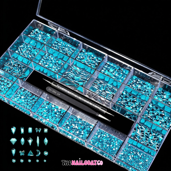7000 PCS Ultimate AB Crystal Nail Tray Collection