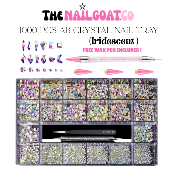 7000 PCS Ultimate AB Crystal Nail Tray Collection