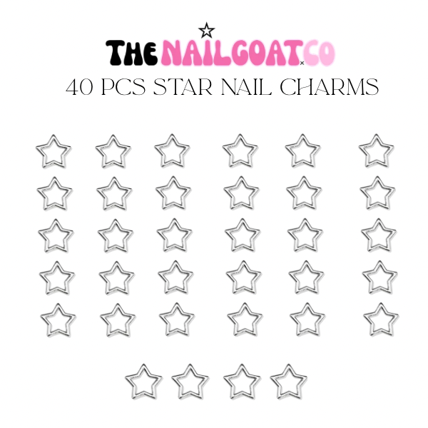 12-40 pcs star nail charms